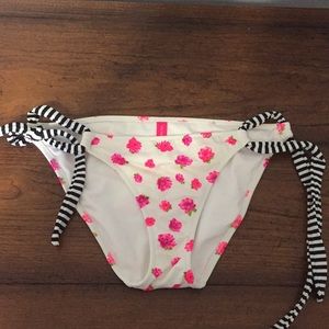Swim bottoms Floral with black/white tie